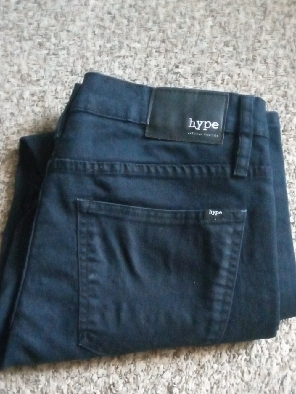Hype Black Denim Skinny Jeans with Rear Pocket Logo